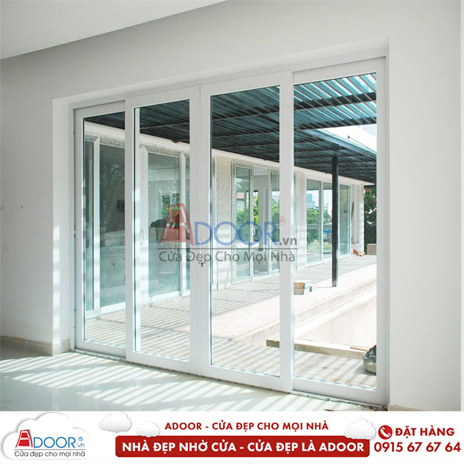 cửa lùa nhựa lõi thép