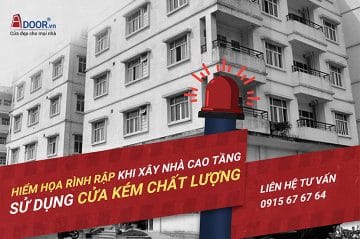 hiểm họa nhà cao tầng sử sụng cửa giả