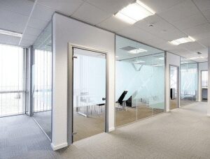 Cửa kính cường lực với bản lề 1 cánh, 2 cánh