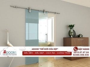 Cửa kính cường lực Mở lùa 1 cánh