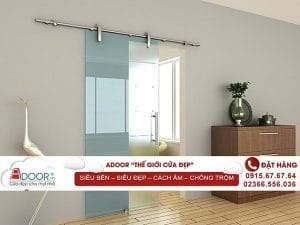 Cửa kính cường lực mở lùa 1 cánh