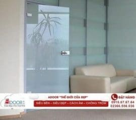 Cửa kính cường lực 1 cánh 1 vách tiết kiệm tối đa không gian nhà bạn