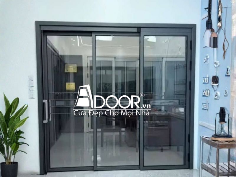 Mẫu Cửa nhôm trượt quay 3 cánh