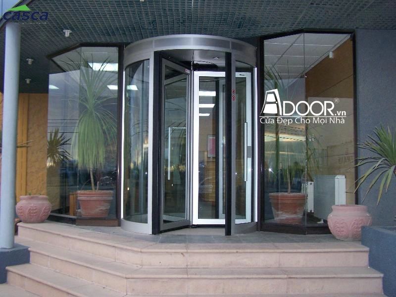 Dự toán giá cửa kính xoay tròn tự động – bản cao cấp