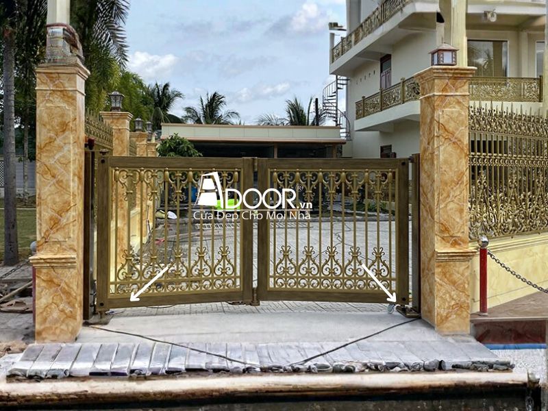 Mẫu cổng tự động âm sàn Adoor